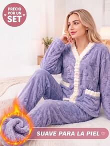 Women Pajama Sets - Purple - View 2