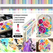Flysea New Colorful Series 16/24/36pcs/Box Vibrant Macaron Dopamine Professional Acrylic Markers, New Free Ink System, Multiple Color Combinations Available, Newly Launched, Better Quality, Smoother Writing Experience, Designed For Professional Artists - Sets - View 5