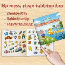 English Language Daily Fun Stickers Activity Notebooks, Independence & Polite Manners Themes, Self-Care And Daily Routine Activities, Cute Animal Illustrations, Matching, Observation, Life Skills & Interactive Sticker Games - Daily Fun Stickers Activity Series - View 8