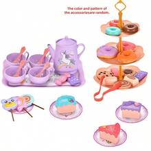 Unicorn Kids Tea Party Set, Princess Afternoon Tea Pretend Play Toy, Portable Storage Box For Girls - Multicolor - View 10