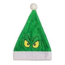 The Grinch 1pc Plush Embroidered Christmas Hat Green Monster Cartoon Xmas Hat - Style-a - View 6