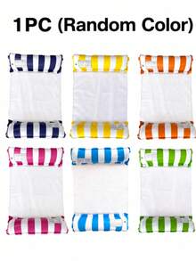 Hammock Kolam Renang Jaring Tiup - Kursi Santai Dewasa Bergaris, Cocok Untuk Liburan, Pesta, dan Relaksasi, Tersedia Dalam Warna Pink, Kuning, Putih, Hijau, Biru, dan Warna Lainnya, Hammock Luar Ruangan, Perlengkapan Penting Pantai dan Kolam Renang, Sempurna untuk Foto, Barang Wajib Beli - Beraneka warna - View 16