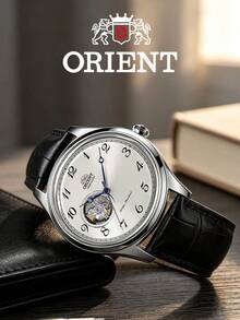 Orient Men's Automatic Mechanical Watch, Open Heart White Dial Leather Strap 30M Waterproof Wristwatch RA-AG0014S10B - White - View 3