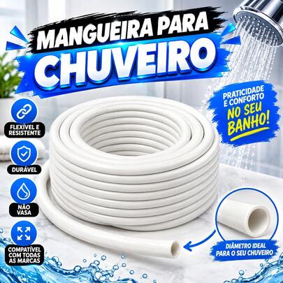 Mangueira Flexível Para Chuveiro Universal 8mm x 10mm Não Resseca