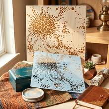 1 Stensil Pola Polkadot Abstrak – Stensil Gelembung Geometris Besar dan Dapat Digunakan Kembali untuk Melukis, Seni Dinding, Dekorasi Furnitur, Airbrushing, Scrapbooking, dan Proyek Kerajinan – Alat Lukis Dekorasi Rumah Modern - Set - View 8