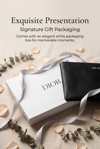 Dior Black Makeup Bag, Decorated With Iconic Brand Logo, Crafted From Premium PU Leather, Luxurious Texture. Pure Black Minimalist Appearance, Classic And Elegant, Unisex, Suitable For Daily Carry, Business Trips And Travel Storage. - Black - View 9