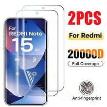 2 قطعة فيلم حماية شاشة هيدروجيل متوافق مع Redmi Note 15 4G/ Note 15 5G/ Note 15 Pro/ Note 15 Pro+ حماية شاشة ناعمة غير زجاجية عالية الوضوح شفافة TPU تغطية كاملة للشاشة - شفاف - مشاهدة 5