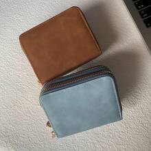 Women's Lightweight Fashion Card Holder Wallet, Suitable For Daily Use, Dual Zipper Mini Wallet, Card Holder Wallet - Multicolor - View 6