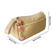 1pc Multi-Layer Solid Color Pencil Case, Large Capacity Desktop Stationery Storage Bag, Compact Portable Cute Stationery Pouch, Highly Attractive Minimalist Design Pencil Bag, Back To School Essential, Gift For Friends - Multicolor - View 8