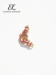 SYMFNY 925 Sterling Silver Cubic Zirconia Colorful Pave Lobster Clasp, Bracelet Necklace Connector Accessory, DIY Jewelry Making, Gift For Her - Pave Lobster Claw Clasp - View 7