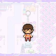 Gantungan Kunci Karakter Pixel OMORI, Liontin Perangkat Game, Aksesori Portabel Bergaya yang Dapat Dikoleksi - Coffee Brown - View 10