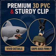 Monogram Universal JAWS 50th Anniversary 3D PVC Bag Clip Keychain Blind Bag Mystery Box Movie Shark Chibi Doll Pendant Backpack Charm Gift[Non-Plush Filled] - JAWS - View 4