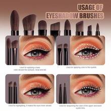 BS-MALL 14pcs Dual-Ended Wooden Handle Makeup Brush Set, Customized Personal Quality Synthetic Fiber Makeup Brushes - Brown - View 4