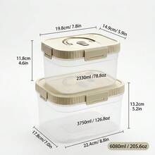 Multi-Functional Transparent Plastic Compartment Food Storage Box, Refrigerator Multi Grids Sealed Fresh-Keeping Box With Cover, Large Capacity Reusable Vegetables FruitsIngredient Container, Microwave Heatable, Kitchen Food Storage And Organization - Multicolor - View 22