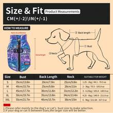 FDOG 1件裝 反光漸層色保暖內裡狗背心寵物衣服 - 藍色 - 查看 2