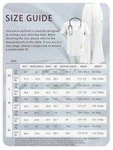 Plain V-Neck Short Sleeve Top And Split Long Pants Lab & Hospital Nursing Scrub Sets With Pockets Fall White - White - View 12