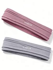 1 Buah Ikat Kepala Olahraga WRELS Warna Polos, Ikat Kepala Kebugaran, Aksesori Sepak Bola, Aksesori Yoga, Ikat Kepala Wanita, Ikat Kepala Pria yang Menyerap Keringat - MultiWarna - View 1