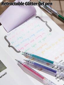 12/18/24Pcs Metallic Colorful Flash Glitter Gel Ink Pen Set,Smooth Writing 1.0mm Bold Line,Ideal For Journaling Note Taking Card Making Art Craft Drawing,Perfect Gift For Kids Teens Students Adults,Back To School Office Stationery Supplies - Sets - View 4