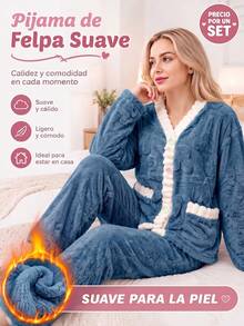 Women Pajama Sets - Blue - View 3