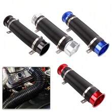 1 ống thông hơi ô tô kéo dài, ống dẫn khí nạp điều chỉnh được, ống nạp turbo, ống dẫn khí, nhiều màu Đen/Đỏ/Xanh dương/Bạc - A - Xem 3
