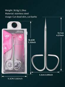 Professional Cuticle Scissors - High Precision Nail Trimmer For Dry Skin And Nails, Ergonomic Non-Slip Handle, Suitable For Eyebrow And Eyelash Grooming, Home And Salon Use - Multicolor - View 7