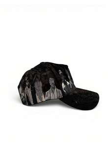 Gorra Hats Mexico's Most Wanted Full Set Caja Multimarca Visera De Personajes Parche Pedreria - Negro - Ver 2