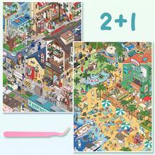 New Large Upgraded 3D Scene Stickers, Miniature House Diorama Stickers, Adult Scrapbook Stickers, DIY Handmade Stickers, Suitable For Halloween, Easter, Christmas - Multicolor - View 12
