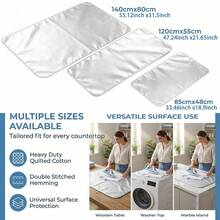 Portable Quilted Silver-Coated Ironing Pad, Foldable, Suitable For Washing Machine, Dryer, Desktop And Other Scenarios, Convenient For Ironing Clothes Anytime, Suitable For Travel And Home Use - Flat Style - View 3
