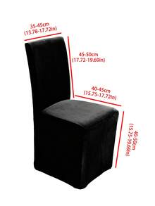 1pc Minimalist Silver Fox Velvet Dining Chair Cover, Full Coverage Universal Non-Slip Elastic Chair Slipcover Protector For Home, Banquet, Wedding, Party, Home Decor And Room Decoration - Multicolor - View 8