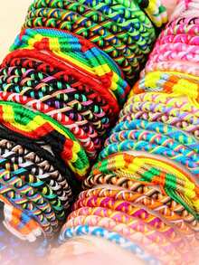 11/22 Pcs Kids Hand Braided Friendship Bracelets, Adjustable Colorful Woven String Wristbands, Boho Festival Jewelry Gift For Girls Boys - SZ001-010 - View 7