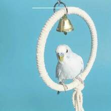 Bird Hanging Ring, Parrot Swing Toy, Hanging Ring With Bell, Durable And Sturdy, Bird Cage Accessory, - A - View 7