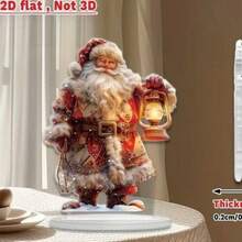 Cross-Border Hot-Selling 2D Flat Printed Christmas Theme Acrylic Material Decorative Stand Home Desktop Ornament - A - View 3