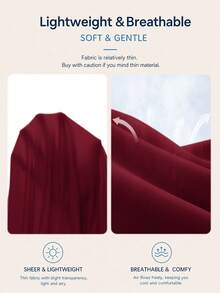 Unadoll Women's Asymmetrical Shoulder Long Sleeve Ruched Cropped Top, Fitted Basic T-Shirt, Suitable For Back To School, Daily Wear And Outings - Burgundy - View 10