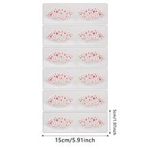 6pairs Red Star Glitter Face Temporary Body Sticker , Self-Adhesive Sparkly Eye Face Decor Stickers, Reusable Face Gems For Rave Festival, Halloween, Concert, Party Makeup - Red - View 8