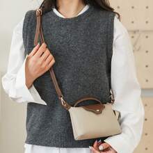 Mini Dumpling Handbag Lightweight Crossbody Bag Versatile Small Daily Bag, Nylon / Oxford Cloth, Lightweight, Waterproof, Durable, Top Zipper + Flap Snap Button, Perfect For Short Trips, Grocery Shopping, Coffee Dates, Commuting - Multicolor - View 3