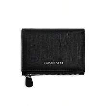 Minimalist Solid Color Embossed Classic Star Bifold Wallet, Multiple Card Slots Zipper Coin Pocket, Halloween Christmas Gift - Multicolor - View 13