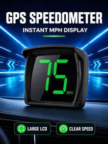 This New Car Head-Up Display Uses High-Definition LED Technology To Accurately Display Vehicle Speed. It Features A Built-In Sunshade, Supports USB Power, And Has High Cost-Effectiveness, Compact Design, And Easy Installation, Making It Suitable For A Wide Range Of Car Models. It Can Serve As A Car Speed Indicator System With A Clean And Smooth Display, A Minimalist Dashboard Design, And Reliable Performance, Making It A Digital Speedometer Suitable For Car Accessories, Car Enthusiasts, And Car Upgrades. - MPH - View 6