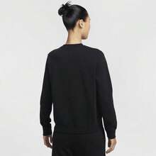 Nike Club SS25 Team Series Embroidered Logo Casual Soft Crewneck Black Pullover Sweatshirt Women's - Black - View 2