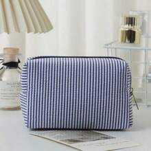 1pc Large Capacity Bubble Texture Pencil Case, Minimalist Pink Student Stationery Storage Bag, Portable Travel Makeup Bag - Single Piece - View 15