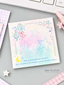 4pcs Multicolor Butterfly & Rose Sticky Notes, 80 Sheets, Cute Memo Pads For Journaling, Study, School & Office - one-size - View 8