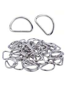 30PCS Metal D-Shaped Rings, Multi-Functional Charming D-Shaped Buckles, Suitable For DIY Keychains, Bag Charms, Straps, Belts, Collars And Other Accessories And Crafts, Suitable For Making Halloween Decorations, Christmas Decorations, Very Charming Jewelry Making Materials - One Size - View 4