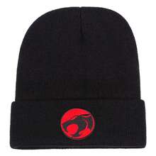 1pc Cartoon Patch Embroidery Knit Beanie Hat, Autumn/Winter Outdoor Sports Events Cold Weather Casual Versatile Brimless Cap - Multicolor - View 3