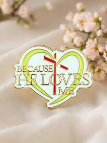 God's Beloved Bubble Letter Brooch Sweet Cool Faith Brooch Bag Jacket Accessory Gift - Multicolor - View 11