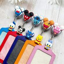 1/2/4/10入 Disney 可伸縮卡通識別證捲軸夾，可愛角色 ID 識別證套，適合護理師、教師與辦公室職員 - Y - 查看 4