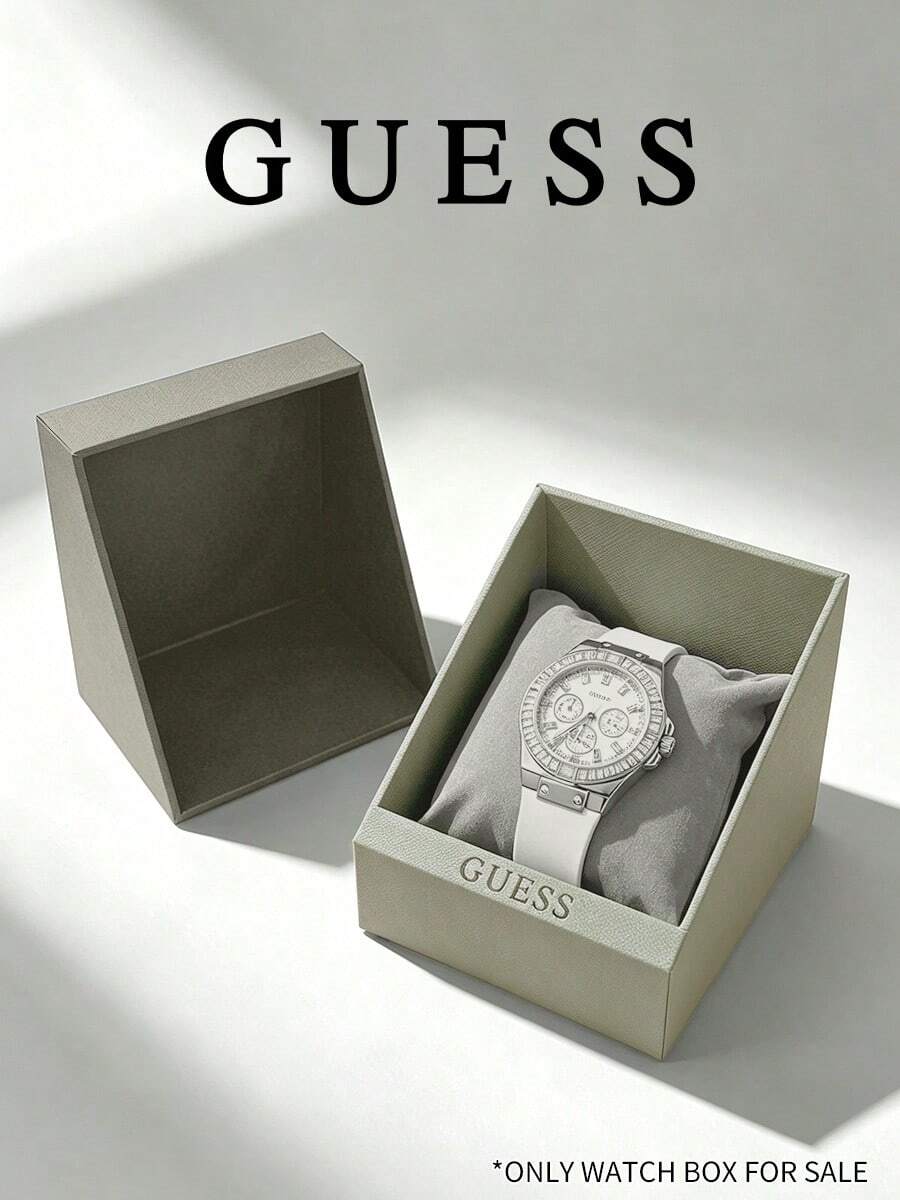 GUESS Official Square Watch Gift Box, Premium Paper Packaging Box With Cushion, Suitable For Watch Storage, Holiday Gift Packaging - Black - View 1