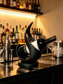 1pc 3D Printed Decorative Wine Bottle Rack Sculpture Ornament, Unique Creative Gift, Multi-Functional Desktop Wine Storage Decor, Modern Kitchen And Bar Decoration, Perfect Holiday Gift For Enthusiasts And Collectors - View 7