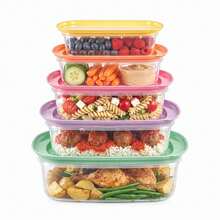 KIWI Tontarelli | Set Of 5 Rectangular Food Containers, 300ml/500ml/750ml/1.25L/1.9L, Pack Of 22, Rigid Plastic, Lightweight And Impact-Resistant, Hand Wash Only - SET 22: 300 Ml / 500 Ml / 750 Ml / 1,25 L / 1,9 L - View 4