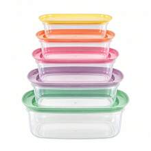 KIWI Tontarelli | Set Of 5 Rectangular Food Containers, 300ml/500ml/750ml/1.25L/1.9L, Pack Of 22, Rigid Plastic, Lightweight And Impact-Resistant, Hand Wash Only - SET 22: 300 Ml / 500 Ml / 750 Ml / 1,25 L / 1,9 L - View 6