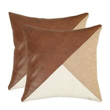 1pc/2pcs Minimalist Patchwork Pillowcase, Modern Square Decorative Pillow Cover For Living Room, Office, Sofa (No Pillow Insert), 17.8in*17.8in - Multicolor - View 8