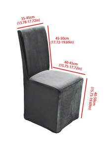 1pc Minimalist Silver Fox Velvet Dining Chair Cover, Full Coverage Universal Non-Slip Elastic Chair Slipcover Protector For Home, Banquet, Wedding, Party, Home Decor And Room Decoration - Multicolor - View 10
